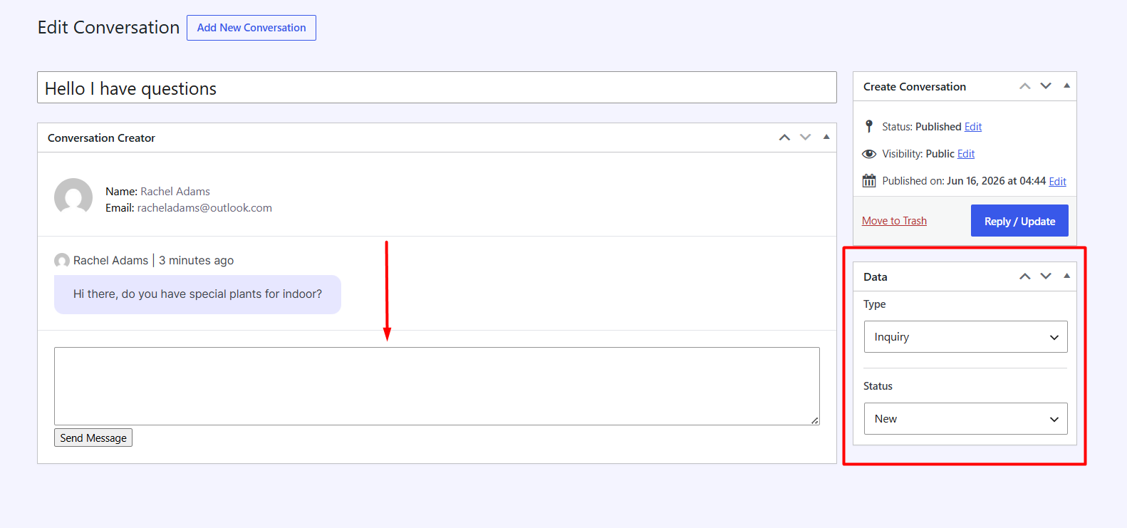 reply and manage the conversation