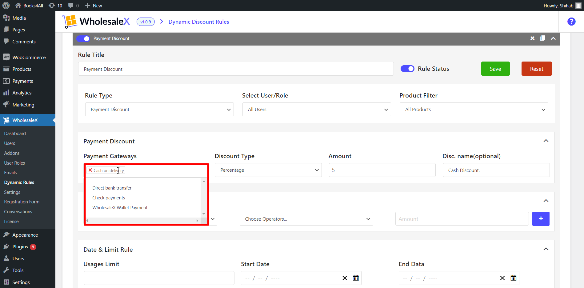 Select your preferred payment gateway.