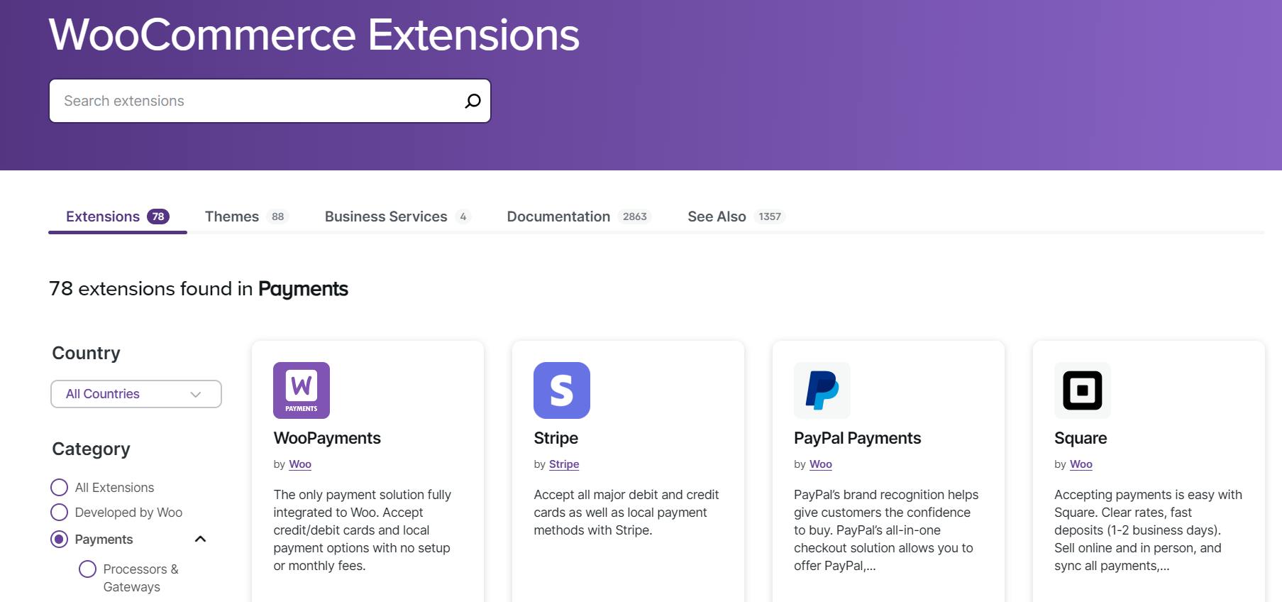 WooCommerce payment extensions