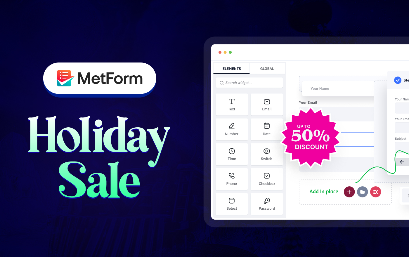 MetForm Holiday Sale