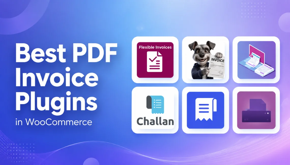 Blog banner for best WooCommerce PDF invoice plugins.