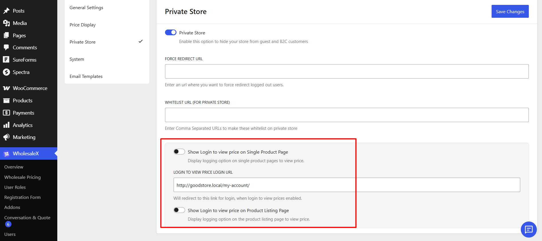 wholesalex private store show login to view price