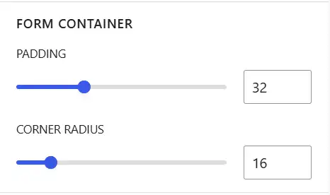 Form Container Settings in the Registration Form Builder