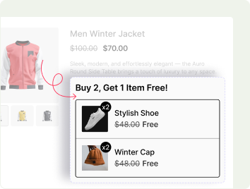 Buy two, get one free offer with selected reward products