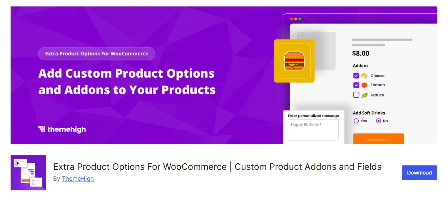ThemeHigh product options plugin