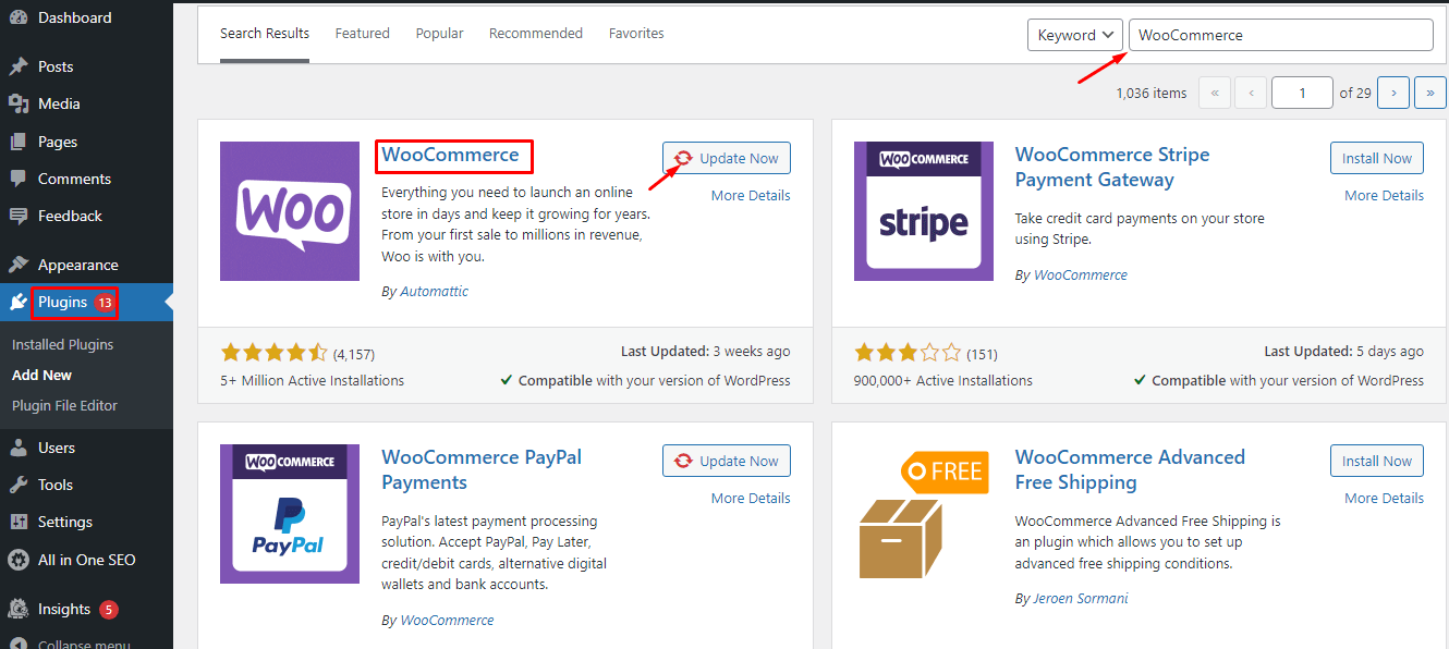 Install WooCommerce on your WordPress site 