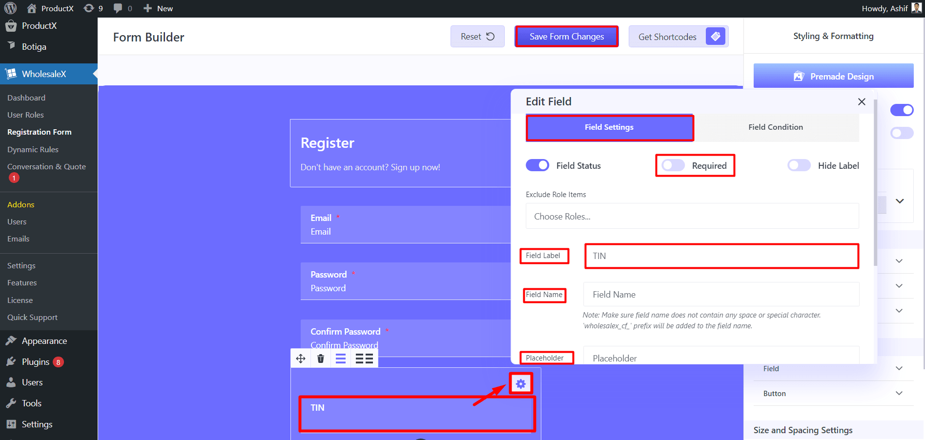 Adding a Custom Field