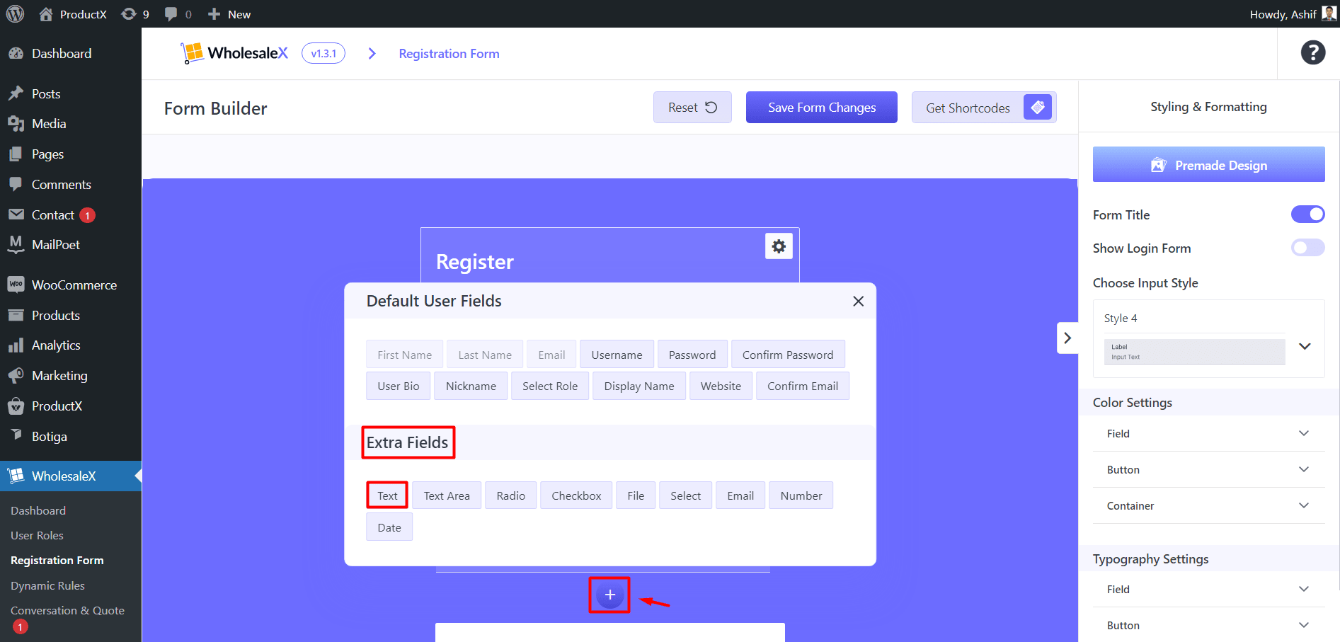 Extra Fields