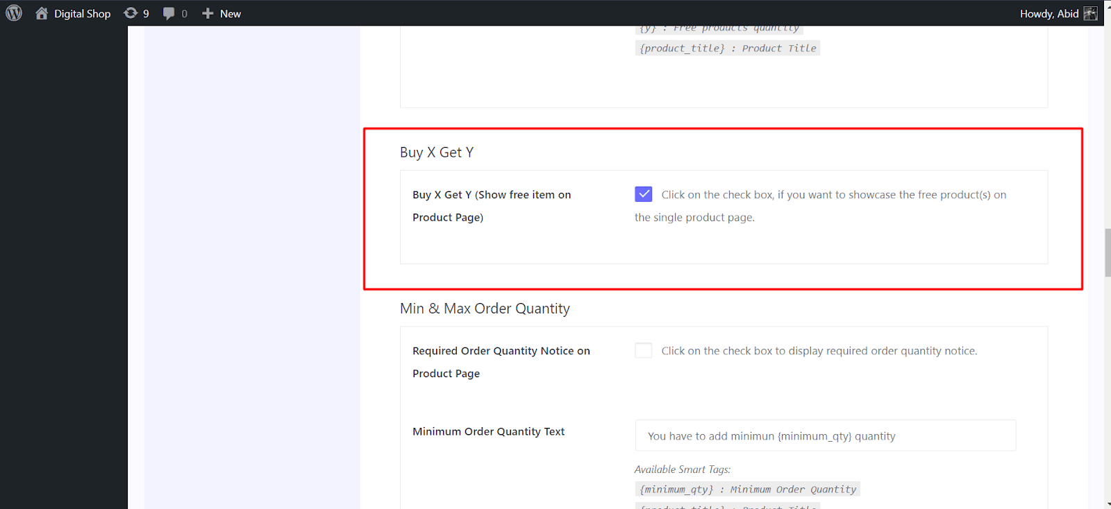 enable buy x get y dynamic rule in wholesalex settings