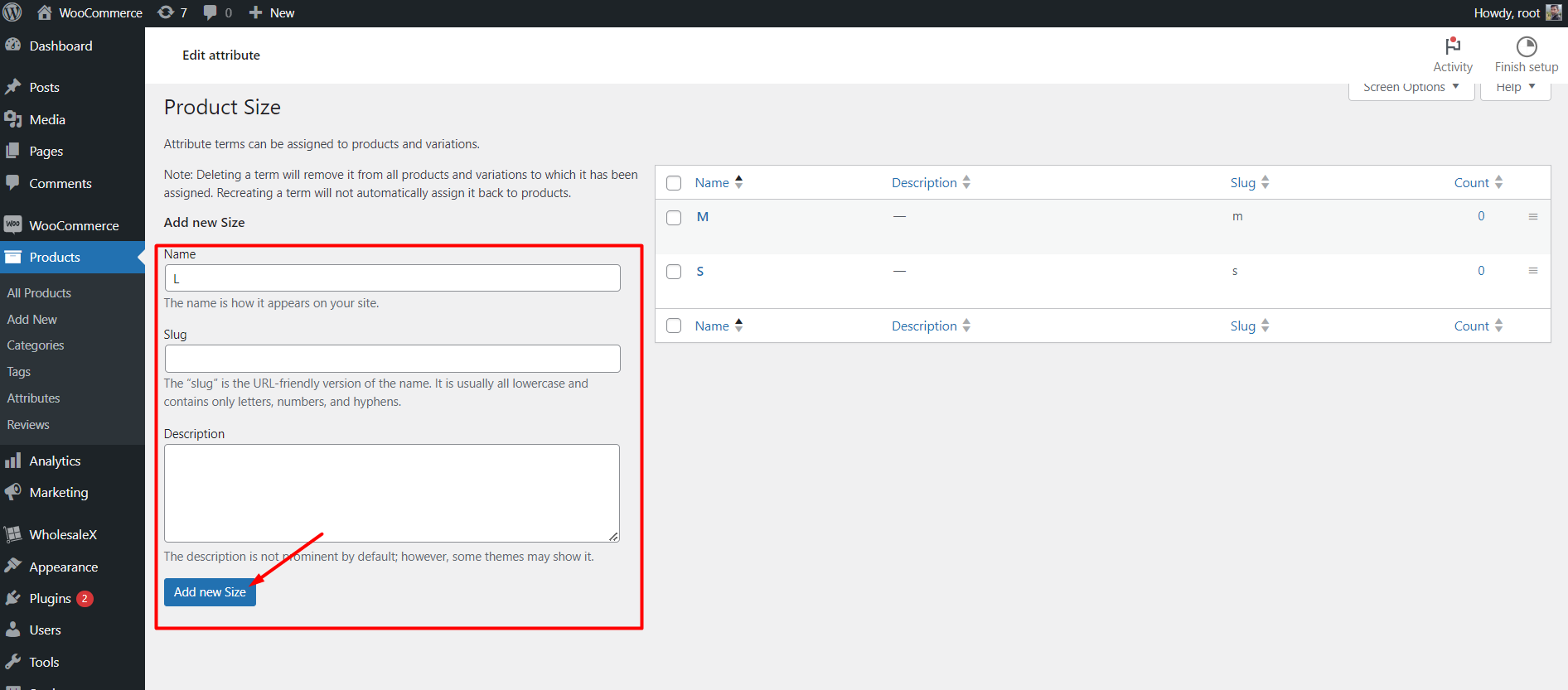 Adding Attribute Values